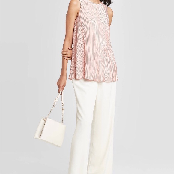 NWT- A New Day Crinkle Shine Tank Top - Picture 3 of 3